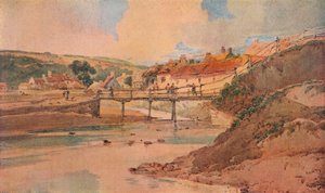 A ponte de madeira velha, c1800