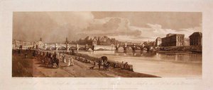 Vista da Pont Neuf, da Casa da Moeda, etc. de Thomas Girtin
