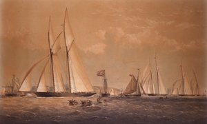 A Cambria vencedora da Anglo American Yacht Race, 1868