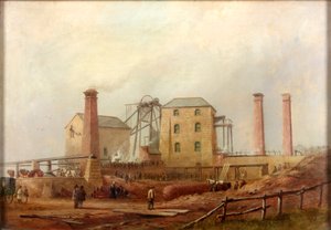 Hartley Colliery após o desastre, 1869