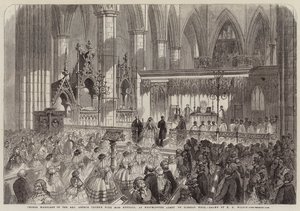 Casamento coral do reverendo Arthur Thynne com a senhorita Kendall, na abadia de Westminster na terça-feira semana de Thomas Harrington Wilson