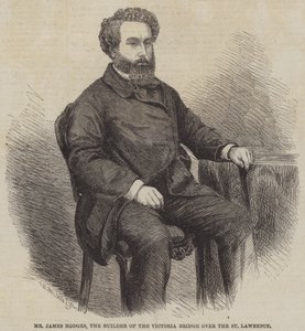 Sr. James Hodges, o construtor da ponte de Victoria sobre o St Lawrence de Thomas Harrington Wilson