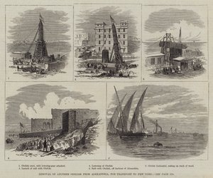 Remoção de outro obelisco de Alexandria, para o transporte para Nova York de Thomas Harrington Wilson