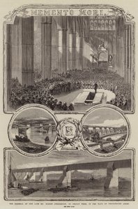 O funeral do falecido Sr. Robert Stephenson, na sexta-feira semana, na nave da Abadia de Westminster