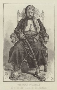 O sultão de Zanzibar, agora sob proteção britânica de Thomas Harrington Wilson