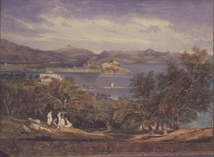 A Cidadela de Corfu de Analipsis (aquarela)