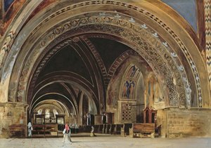 O Interior da Basílica Inferior de São Francisco de Assis, 1839 (wc e guache com goma arábica)
