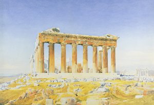 O Parthenon, c.1834 (wc sobre o lápis no papel)