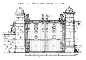 Portões e cercas para jardim e parque, de 