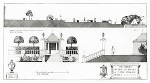 Southport: Seção e Detalhes do Terraço Superior e Paredes, de Thomas Mawson &39;Estudos no Planejamento Urbano&39;, publicado em 1911