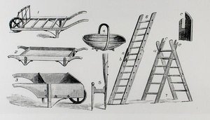 Carrinhos de mão, trug e escadas, de Thomas Mawson