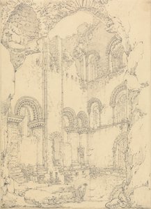 Torre do Gundulf, Catedral de Rochester, Kent de Thomas Hearne