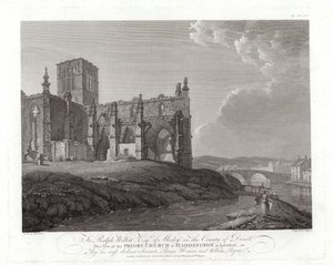 Igreja do Priorado em Haddington de Thomas Hearne
