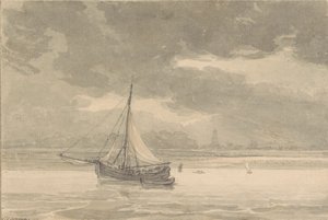 O Tamisa do Ship Inn, Greenwich de Thomas Hearne