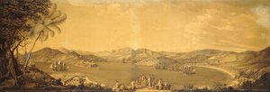 Vista de Antígua: Porto Inglês, Baía de Freeman e Porto de Falmouth, Colina do Monge etc., 1775-76