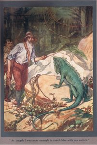 Finalmente, estava suficientemente perto para o alcançar com o meu interrutor (litografia a cores) de Thomas Heath Robinson
