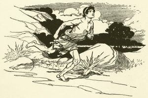 Trazendo as notícias de Marathon (gravura) de Thomas Heath Robinson