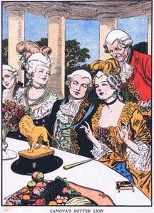 Leão-manteiga de Canova (litografia a cores) de Thomas Heath Robinson