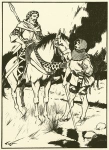 Carlos Magno e o braseiro (gravura) de Thomas Heath Robinson