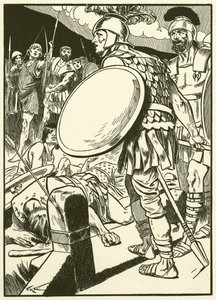 Horácio na ponte (gravura) de Thomas Heath Robinson