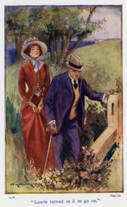 Ilustração para Good Wives de Louisa M Alcott (litografia a cores) de Thomas Heath Robinson