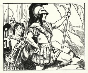 Leónidas (litografia) de Thomas Heath Robinson