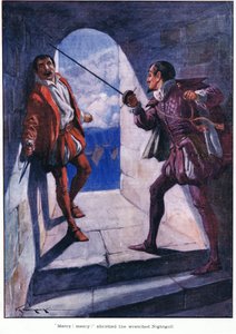 "Misericórdia! Piedade! Gritou o miserável Nightgall (litografia a cores)