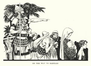 A caminho da Babilónia (litografia) de Thomas Heath Robinson