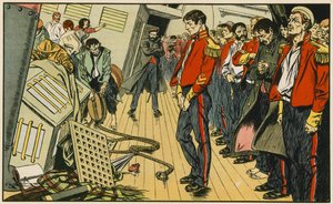 Os heróis de Birkenhead (litografia a cores) de Thomas Heath Robinson