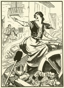 A Dama de Saragoça (gravura) de Thomas Heath Robinson