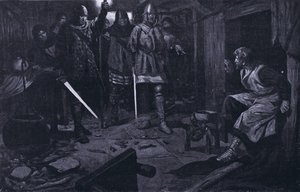 A captura de William Wallace AD1305 (litografia) de Thomas Heath Robinson