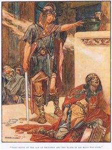 Olham fixamente para o filho de Thorsten (litografia)