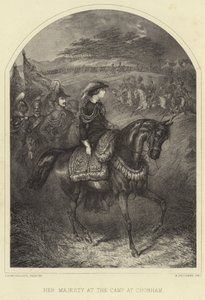 Sua Majestade a Rainha Vitória no acampamento de Chobham de Thomas Henry Nicholson