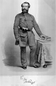 Retrato de WH Russell (1820-1907) O Correspondente do Times na Criméia, com uma fac-símile de seu autógrafo, publicado em 1855