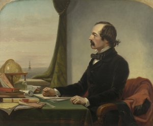 Retrato de Elisha Kent Kane (1820-57) (óleo sobre linho)