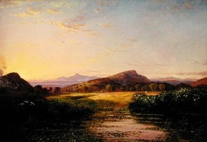 Landscape Sketch, c.1860-70 (óleo sobre tela) de Thomas Hiram Hotchkiss