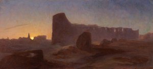 Vista do Coliseu Romano em Sunset, Itália de Thomas Hiram Hotchkiss