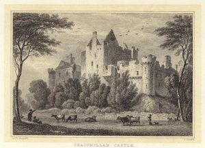 Castelo de Craigmillar (gravura) de Thomas Hosmer (after) Shepherd