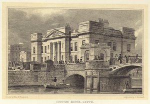 Custom House, Leith (gravura) de Thomas Hosmer (after) Shepherd