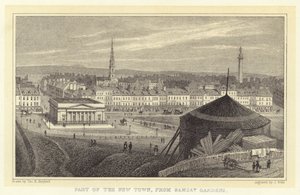 Parte da Cidade Nova, de Ramsay Gardens (gravura) de Thomas Hosmer (after) Shepherd