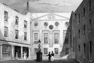 Corredor de Boticários, St. Peregrino, Blackfriars, gravado por J. Hinchliff, 1831 de Thomas Hosmer Shepherd
