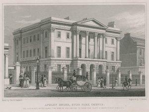 Apsley House, Hyde Park Corner, Londres, a residência do Duque de Wellington de Thomas Hosmer Shepherd