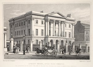 Apsley House, Hyde Park Corner, do pub "London and its Environs in the 19th Century". Jones und Co., 1827-1829 de Thomas Hosmer Shepherd
