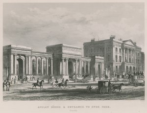 Apsley House e entrada para o Hyde Park de Thomas Hosmer Shepherd