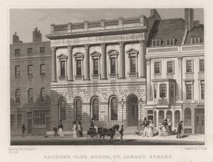Casa do clube de Arthur, rua do St James, Londres de Thomas Hosmer Shepherd