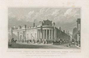 Banco da Inglaterra, as frentes de Sir John Soane de Thomas Hosmer Shepherd