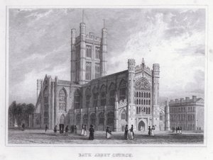 Igreja da Abadia de Bath (gravura) de Thomas Hosmer Shepherd
