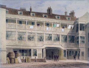 Belle Sauvage Yard, Ludgate Hill, Londres, c1850 de Thomas Hosmer Shepherd