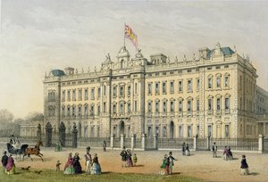 Buckingham Palace, gravado por Bachelier, pub. 1854 de Thomas Hosmer Shepherd