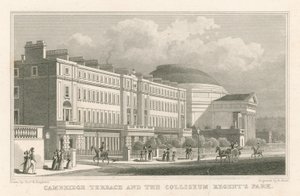 Cambridge Terrace e o Coliseu, Regent&39;s Park, Londres de Thomas Hosmer Shepherd